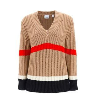 Burberry Salma Icon Stripe Sweater cashmere and cotton M